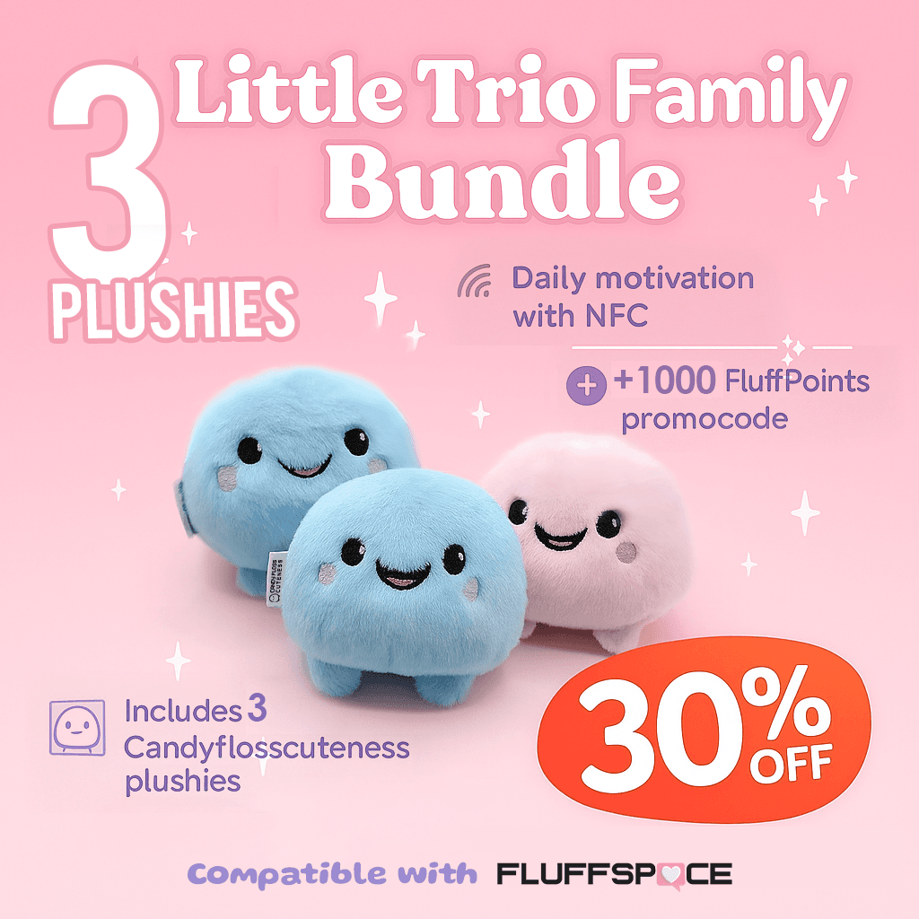 Cuddle Trio Family Bundle โ 3 NFC-Enabled Plushies