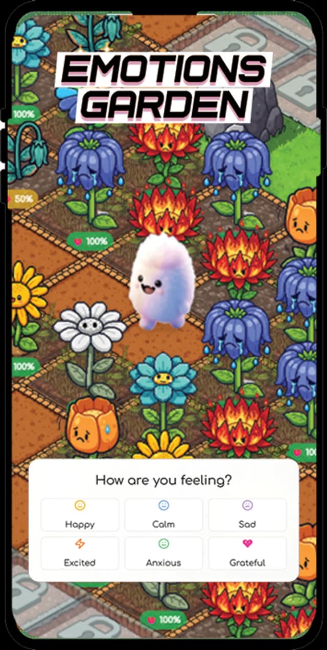 Emotions Garden in the FluffSpace app