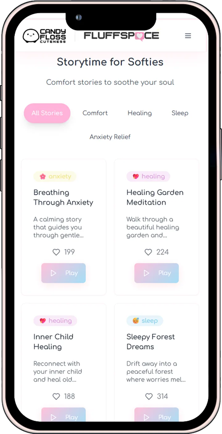 ASMR Story Time in the FluffSpace app
