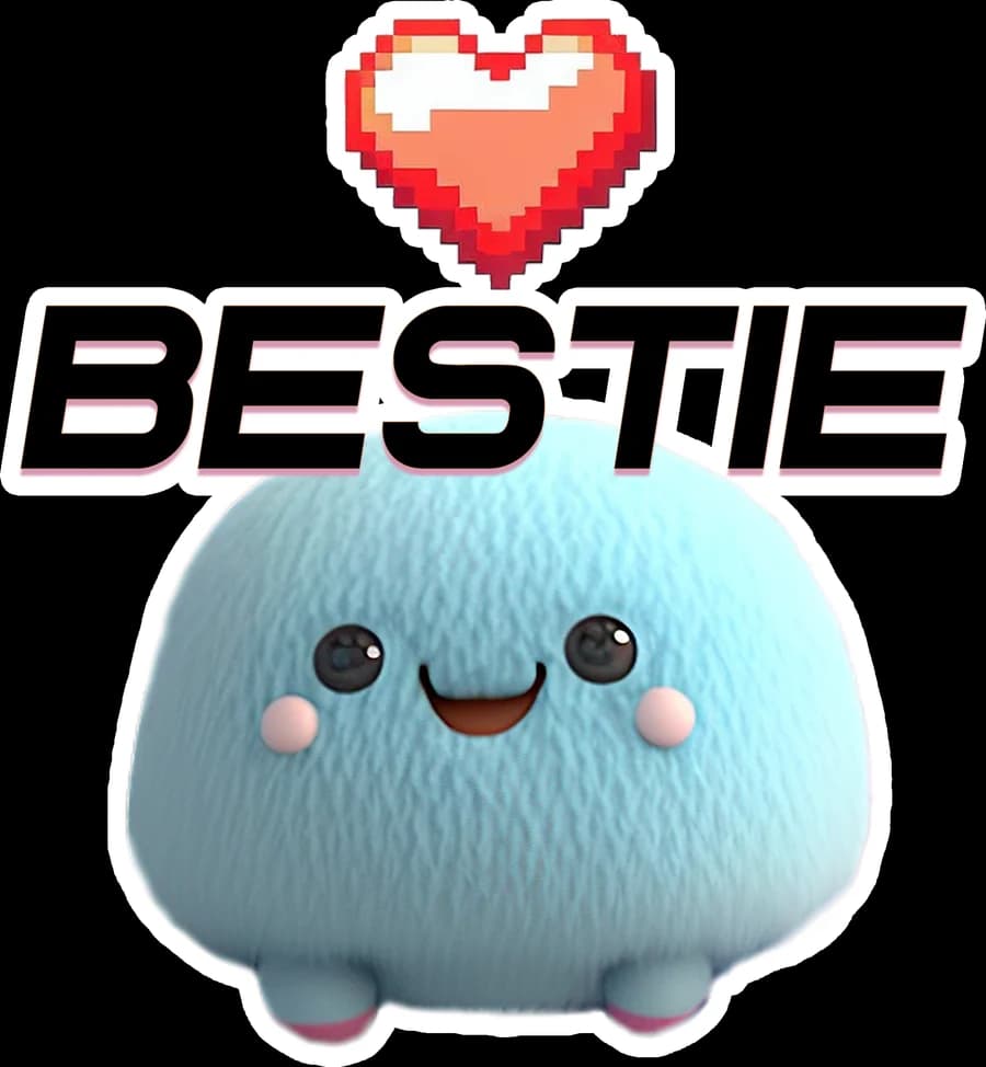 Winky Bestie sticker