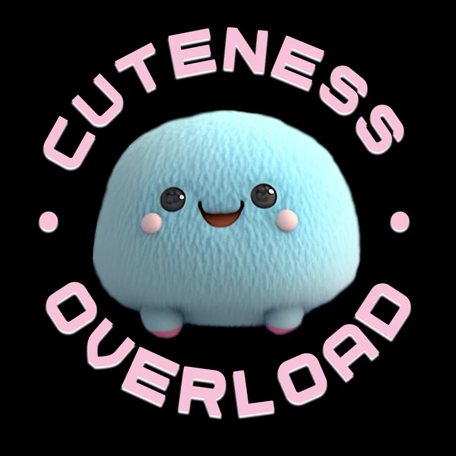 Winky Cuteness Overload (black) sticker